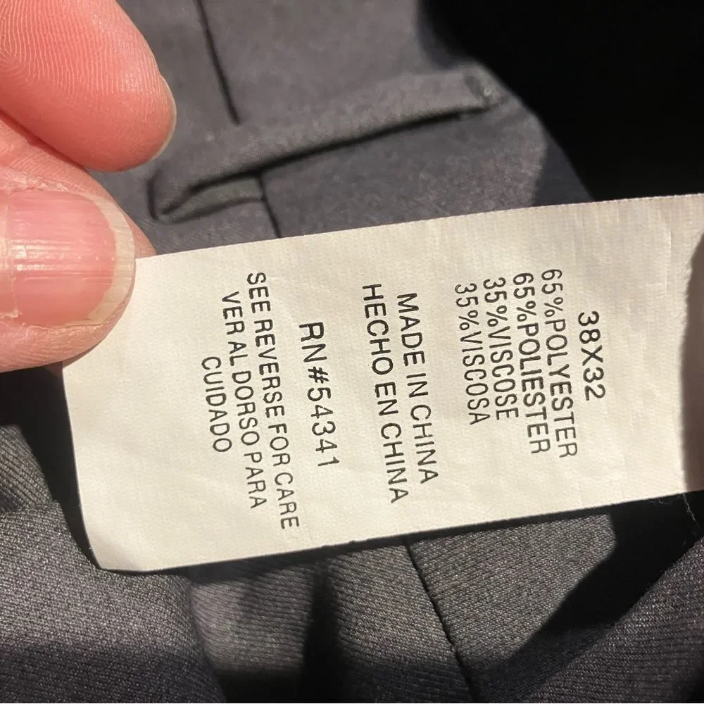 Men’s Stafford, dress pants, gray, 38 x 32 - Picture 3 of 3
